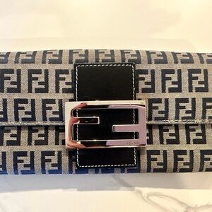 Fendi Black Leather Card Holder